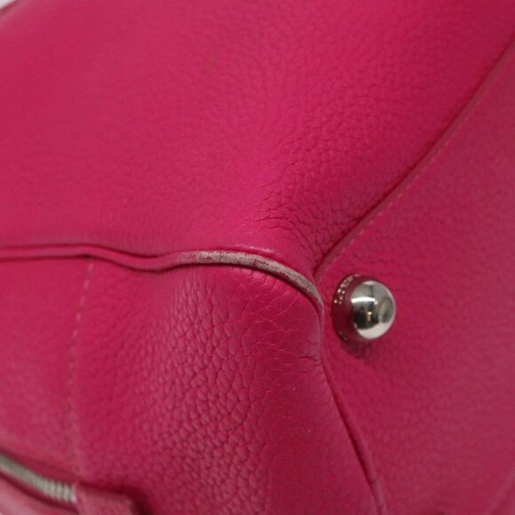 LOEWE Anagram Hand Bag Leather Pink Gold Auth yk17930 - Picture 4 of 16